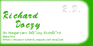 richard doczy business card